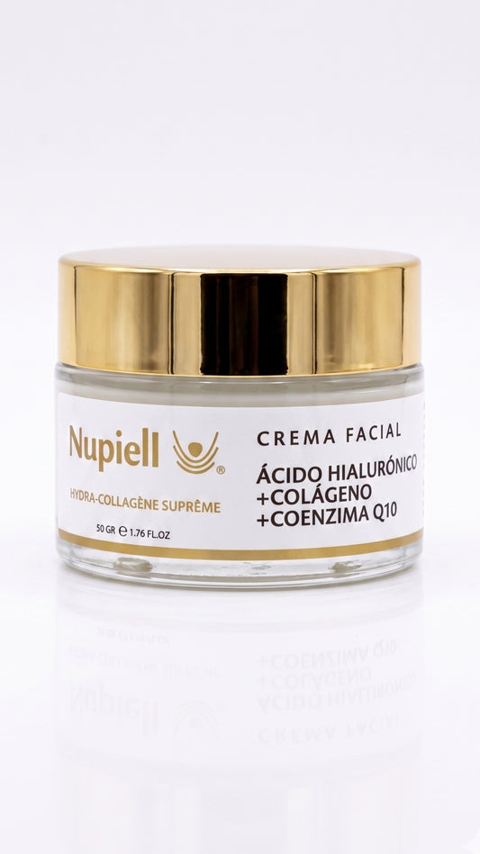 Crema Facial Ácido Hialurónico + Colágeno + Coenzima Q10 [Hydra-Collágene Supréme] 50gr