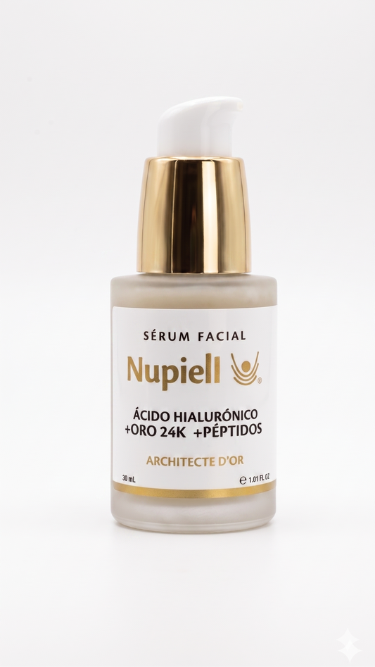Sérum Facial Ácido Hialurónico + Oro 24k + Péptidos [Achitecte D´Or] 30ml